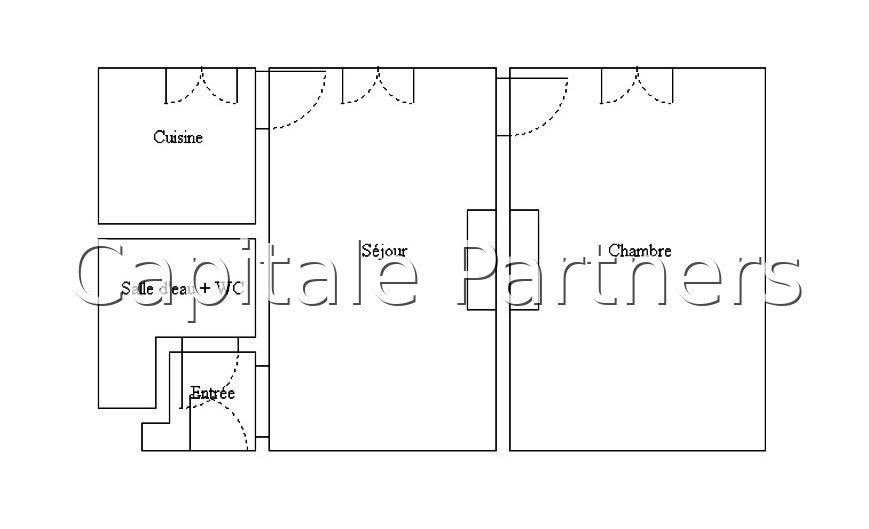 furnished  1 bedroom Apartment PARIS 16 - 31 m²;