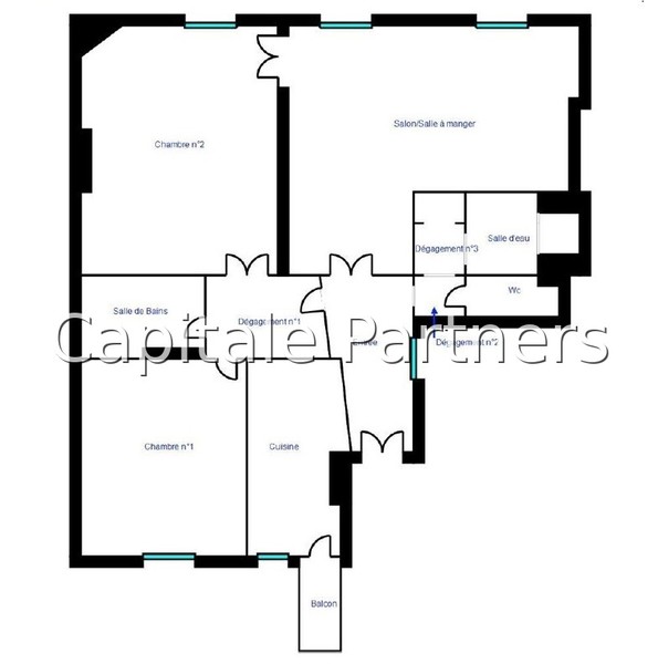 furnished  2 bedrooms Apartment PARIS 8 - 114 m²;