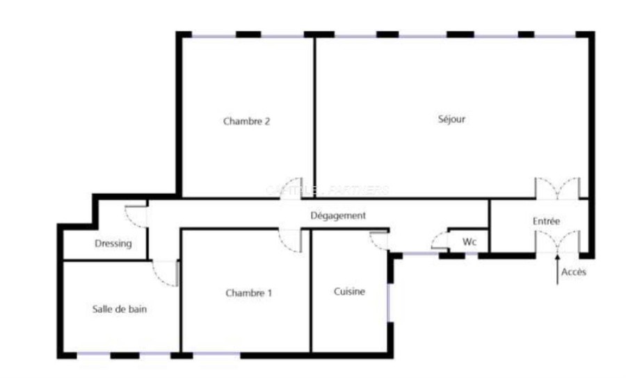 furnished  2 bedrooms Apartment PARIS 8 - 118 m²;