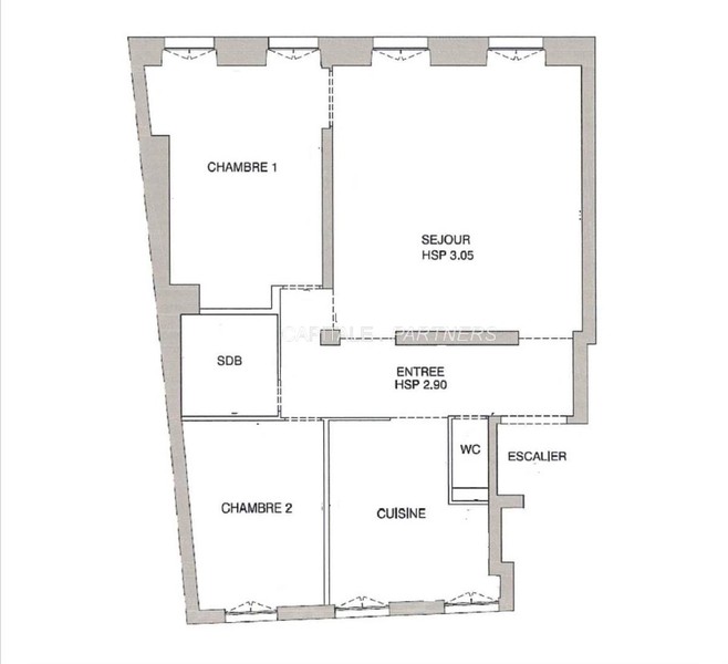 furnished  2 bedrooms Apartment PARIS 8 - 93 m²;